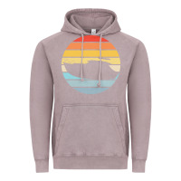 Vintage Zinc boat t  shirt boat trip silhouette on a distressed retro sunset produc Vintage Hoodie - linhVisuals