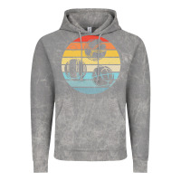 Cloud Rock bocce ball t  shirt bocce ball silhouette on a distressed retro sunset Vintage Hoodie - linhVisuals