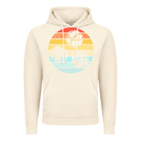 Vintage Artic bocce ball t  shirt bocce ball silhouette on a distressed retro sunset Vintage Hoodie - linhVisuals