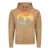 Vintage Camel bocce ball t  shirt bocce ball silhouette on a distressed retro sunset Vintage Hoodie - linhVisuals