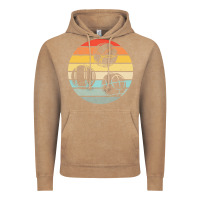 Vintage Coffee bocce ball t  shirt bocce ball silhouette on a distressed retro sunset Vintage Hoodie - linhVisuals