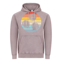 Vintage Zinc bocce ball t  shirt bocce ball silhouette on a distressed retro sunset Vintage Hoodie - linhVisuals