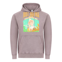 Vintage Zinc pommeranian t  shirt dog owner, just wanna pet my pommeranian & drink Vintage Hoodie - linhVisuals