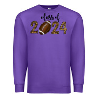 Purple class of 2024 american football Premium Sweatshirt - RanaPortraitStore