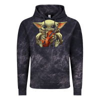 Cloud Black baby yoda hug violin [tb] Vintage Hoodie - linhVisuals