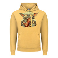 Vintage Mustard baby yoda hug violin [tb] Vintage Hoodie - linhVisuals