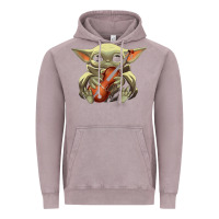 Baby Yoda Hug Violin [tb] Vintage Hoodie | Teevron