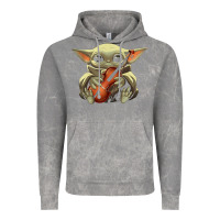 Cloud Rock baby yoda hug violin [tb] Vintage Hoodie - linhVisuals