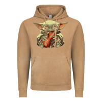 Vintage Camel baby yoda hug violin [tb] Vintage Hoodie - linhVisuals