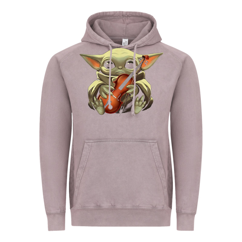 Baby Yoda Hug Violin [tb] Vintage Hoodie by linhVisuals | Teevron