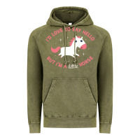 Vintage Olive i'm a little horse Vintage Hoodie - linhVisuals