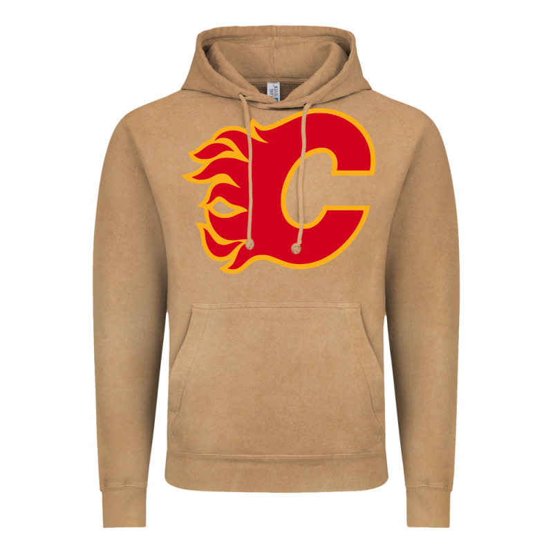 The-flames-calgary-sports Vintage Hoodie by linhVisuals | Teevron