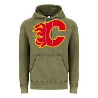 Vintage Olive the-flames-calgary-sports Vintage Hoodie - linhVisuals