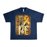 Navy finding the cure starts with hope childhood cancer awareness  with bac Urban Heavy Tee - Jasminsmagicworld