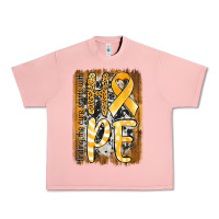 Salmon finding the cure starts with hope childhood cancer awareness  with bac Urban Heavy Tee - Jasminsmagicworld