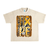 Sandshell finding the cure starts with hope childhood cancer awareness  with bac Urban Heavy Tee - Jasminsmagicworld