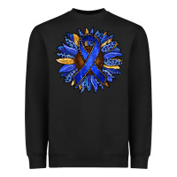 Black Colon Cancer Awareness sunflower Heavyweight Sweatshirt - RanaPortraitStore
