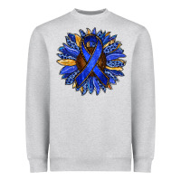 Colon Cancer Awareness Sunflower Heavyweight Sweatshirt | Teevron