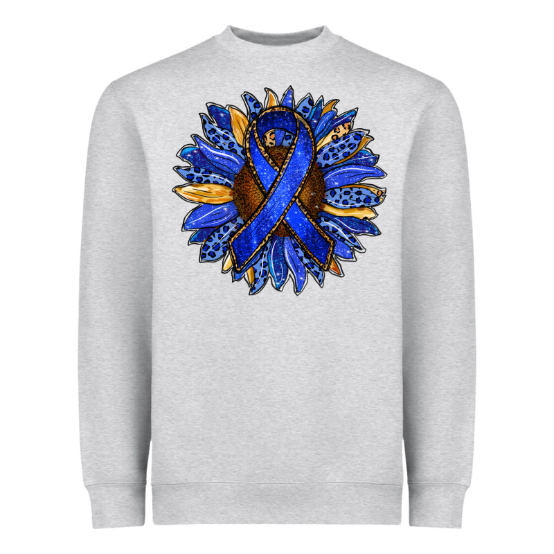 Colon Cancer Awareness Sunflower Heavyweight Sweatshirt by RanaPortraitStore | Teevron