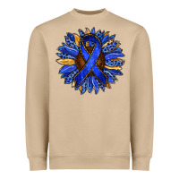 Mushroom Colon Cancer Awareness sunflower Heavyweight Sweatshirt - RanaPortraitStore