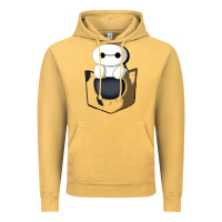 Vintage Mustard baymax in pocket Vintage Hoodie - linhVisuals