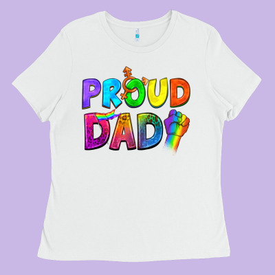 Western Proud Dad Ladies Tee Designed By Bundleandbundleshop