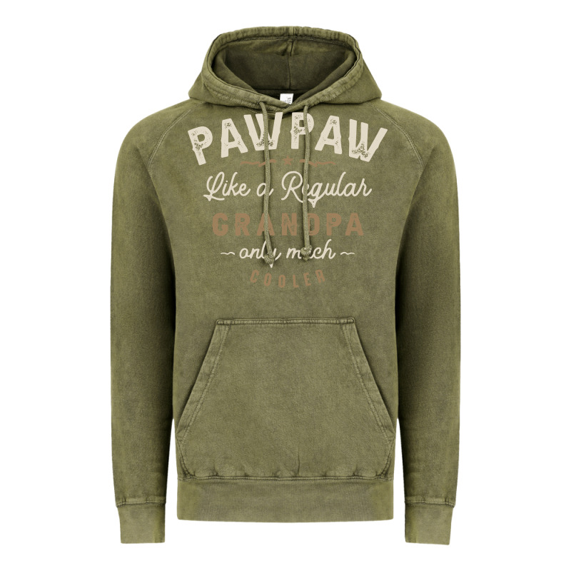 Mens Pawpaw Like A Regular Grandpa Funny Fathers Day Vintage Hoodie by linhVisuals | Teevron