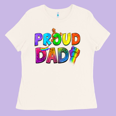 Western Proud Dad Ladies Tee Designed By Bundleandbundleshop