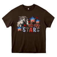 Chocolate Brown Oh my stars horse 4th of july Heavy Core Tee - CowGirlArtShop