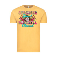 Vintage Mustard stressed blessed & baseball obsessed Vintage Tee - BundleAndBundleShop