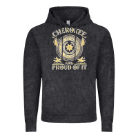 Vintage Black cherokee native american and proud of t shirt Vintage Hoodie - linhVisuals