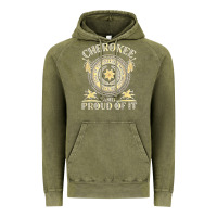 Vintage Olive cherokee native american and proud of t shirt Vintage Hoodie - linhVisuals