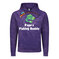 Cloud Purple kids papa's fishing buddy grandson or granddaughter fish t shirt Vintage Hoodie - linhVisuals