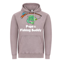 Vintage Zinc kids papa's fishing buddy grandson or granddaughter fish t shirt Vintage Hoodie - linhVisuals