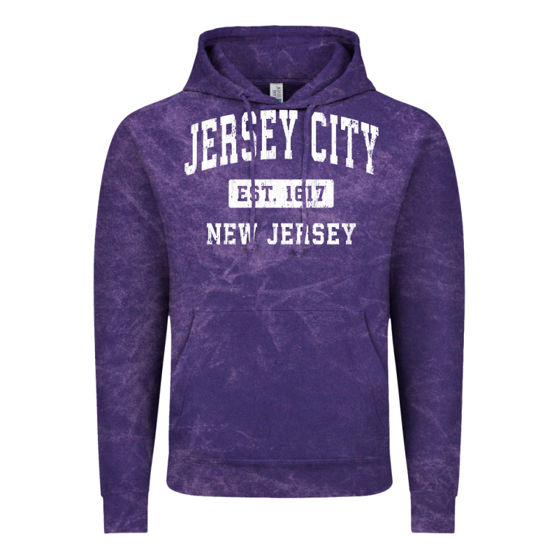 Jersey City New Jersey Nj Vintage Established Sports Design Pullover H Vintage Hoodie by linhVisuals | Teevron