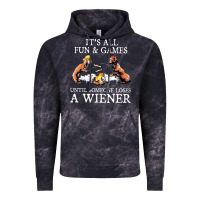 Cloud Black it's all fun and games until someone loses a wiener shirt Vintage Hoodie - linhVisuals