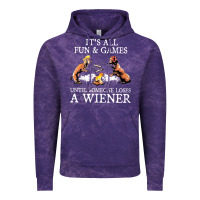 Cloud Purple it's all fun and games until someone loses a wiener shirt Vintage Hoodie - linhVisuals
