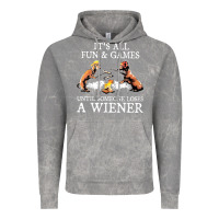Cloud Rock it's all fun and games until someone loses a wiener shirt Vintage Hoodie - linhVisuals