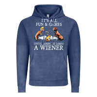 Vintage Denim it's all fun and games until someone loses a wiener shirt Vintage Hoodie - linhVisuals