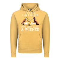 Vintage Mustard it's all fun and games until someone loses a wiener shirt Vintage Hoodie - linhVisuals