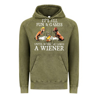 Vintage Olive it's all fun and games until someone loses a wiener shirt Vintage Hoodie - linhVisuals