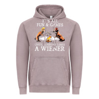 Vintage Zinc it's all fun and games until someone loses a wiener shirt Vintage Hoodie - linhVisuals