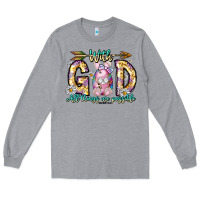 Heather Grey With God All Things Are Possible Easter Day Long Sleeve Tee - CowhideDigitalArt