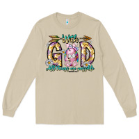 Mushroom With God All Things Are Possible Easter Day Long Sleeve Tee - CowhideDigitalArt