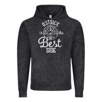 Vintage Black outside is the best side for outdoor campers and hikers t shirt Vintage Hoodie - linhVisuals
