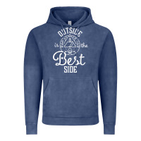 Vintage Denim outside is the best side for outdoor campers and hikers t shirt Vintage Hoodie - linhVisuals
