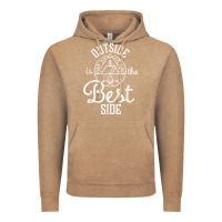 Vintage Coffee outside is the best side for outdoor campers and hikers t shirt Vintage Hoodie - linhVisuals