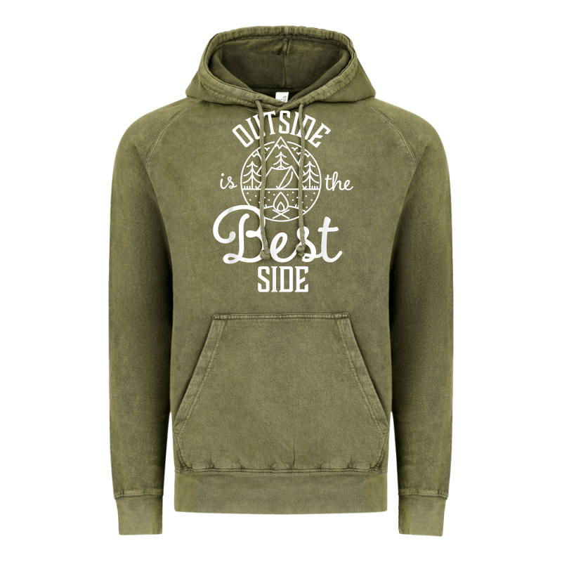 Outside Is The Best Side For Outdoor Campers And Hikers T Shirt Vintage Hoodie by linhVisuals | Teevron