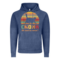 Vintage Denim chonk cat scale meme retro oh lawd he comin' memes t shirt Vintage Hoodie - linhVisuals