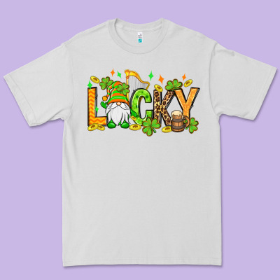 St. Patrick's Lucky Gnome Premium Tee Designed By Oliviacreatesart